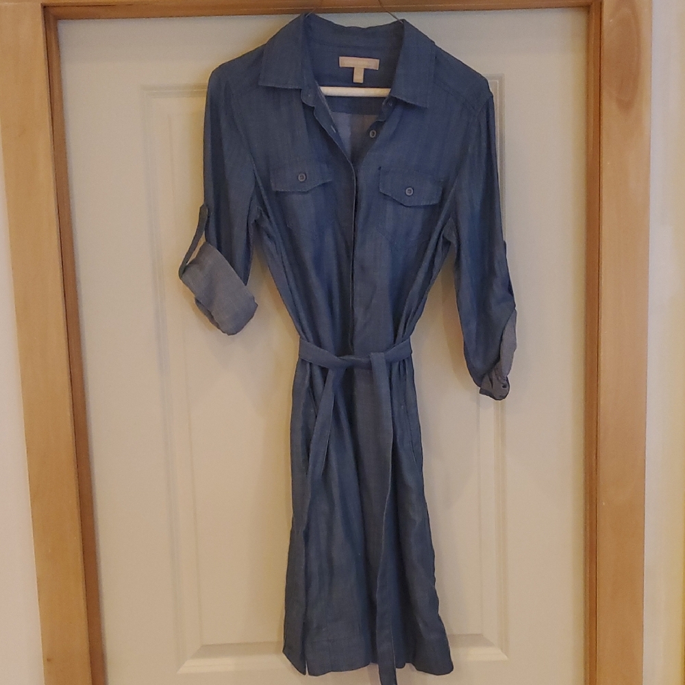 Banana Republuc Blue Denim Shirt Dress